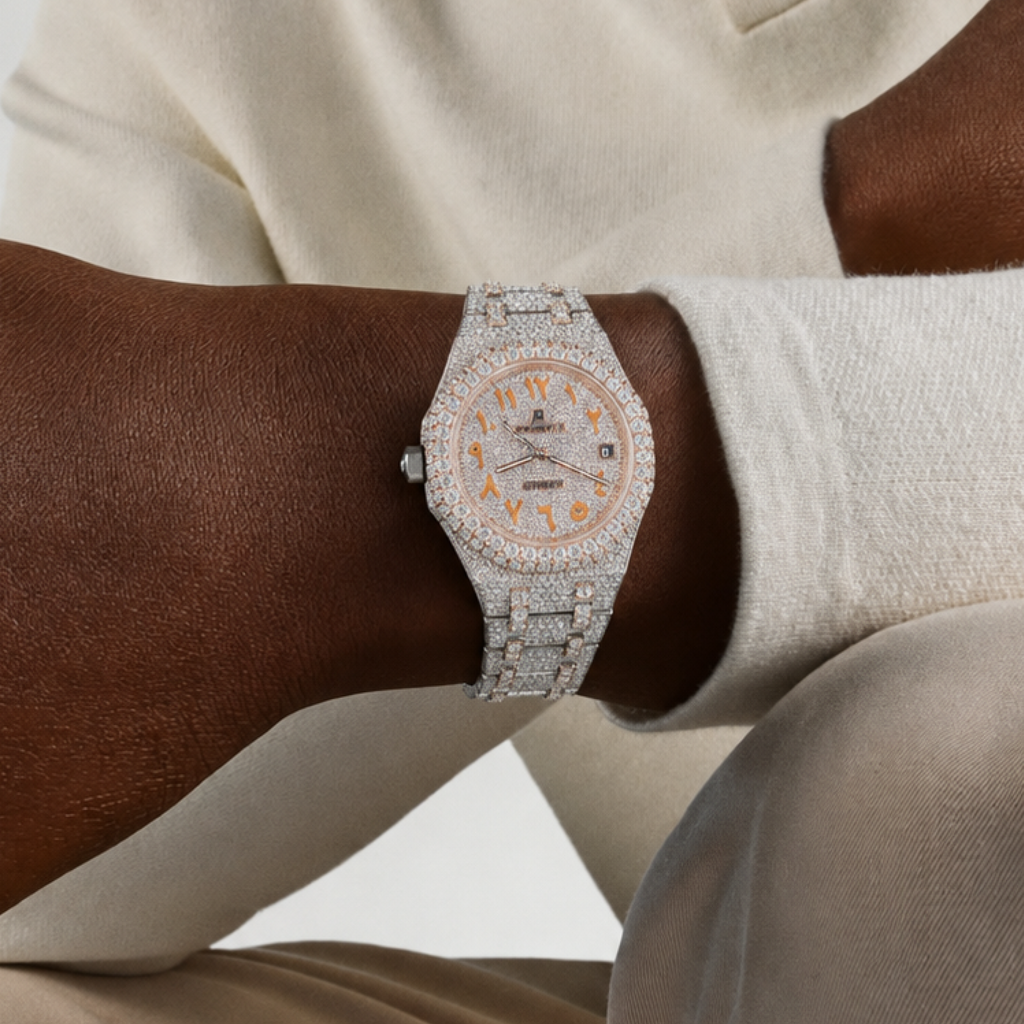 Arabic Numerals Moissanite Watch