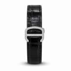 Black Leather Strap Moissanite Watch