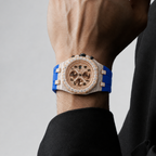 Ap Blue Strap Moissanite Watch