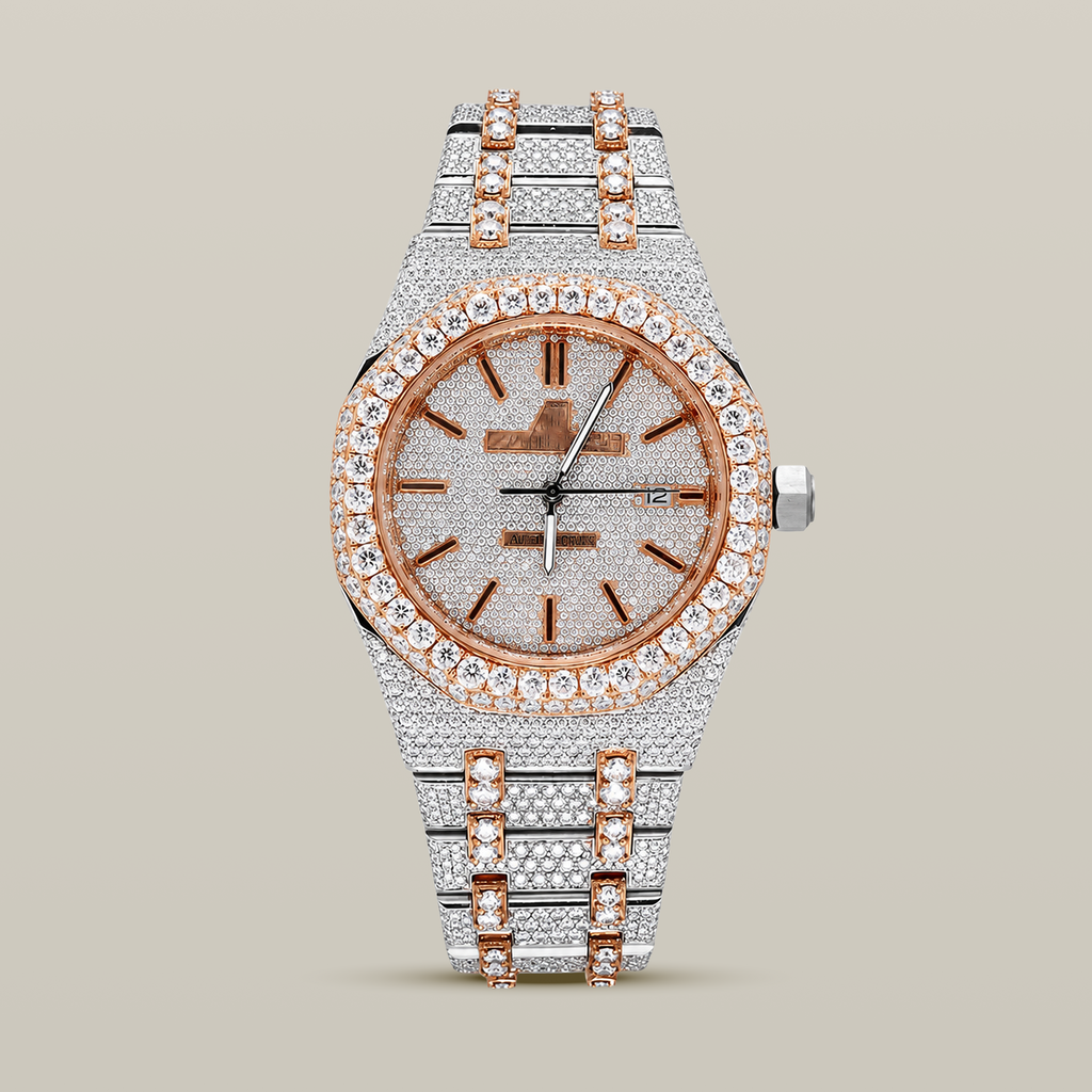 Rose Gold Moissanite Watch