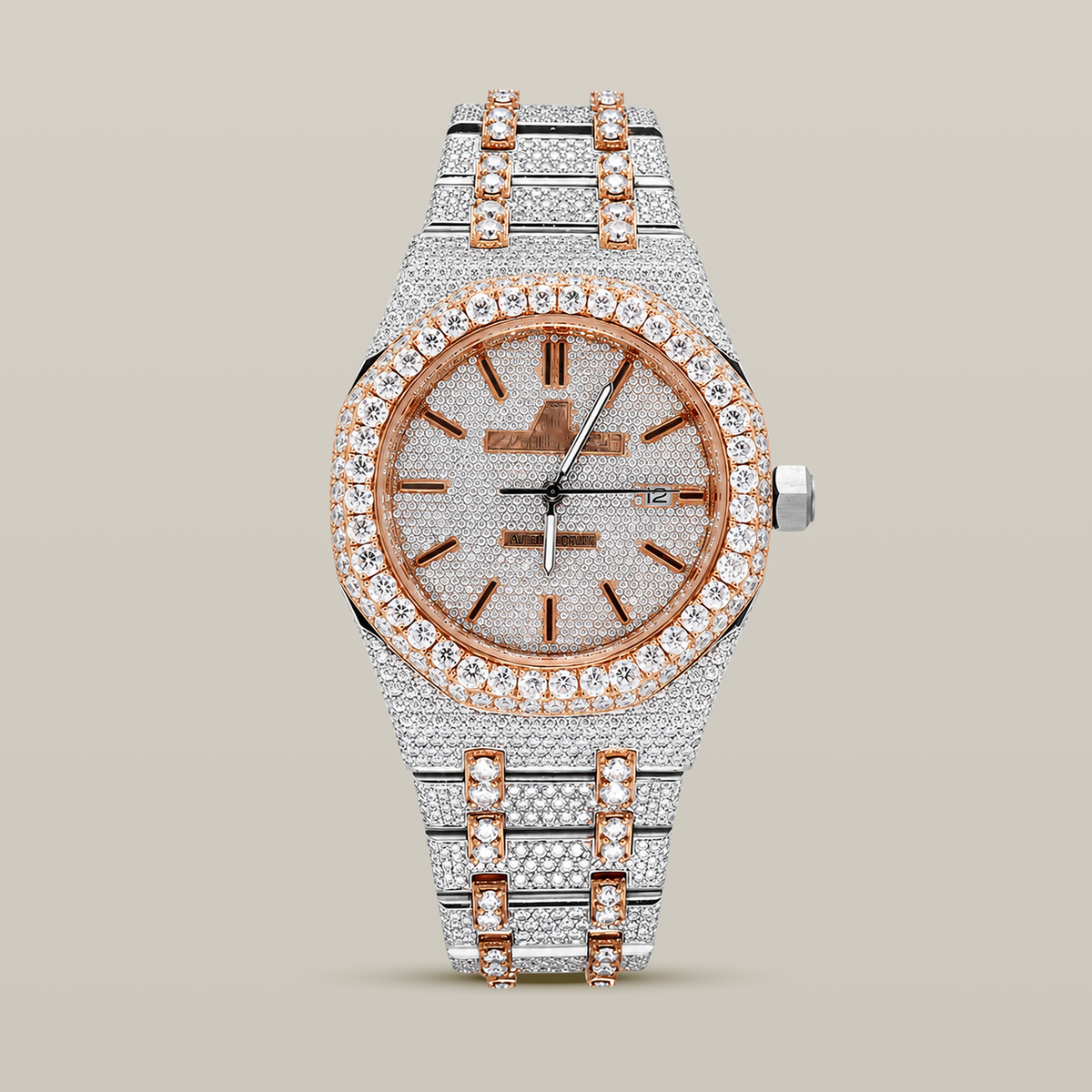 Rose Gold Moissanite Watch