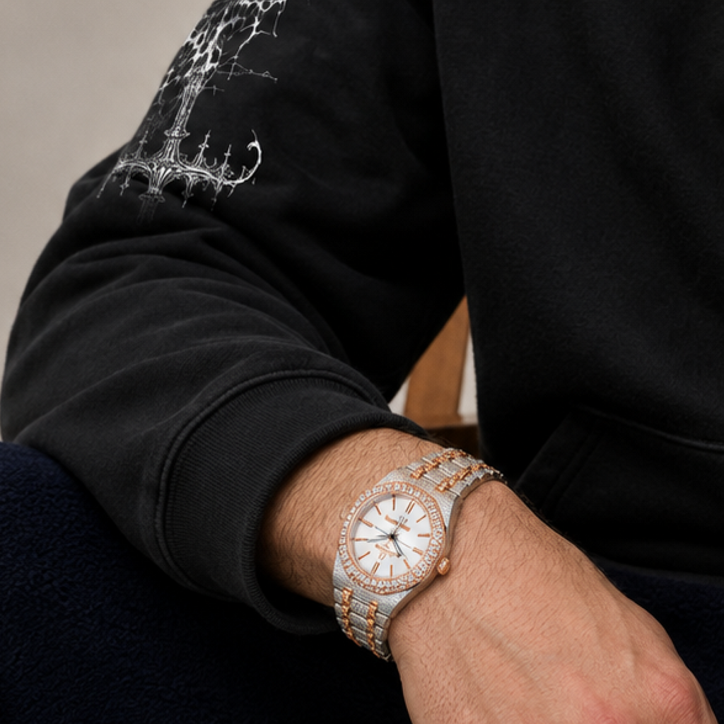 Rose Gold Moissanite Watch