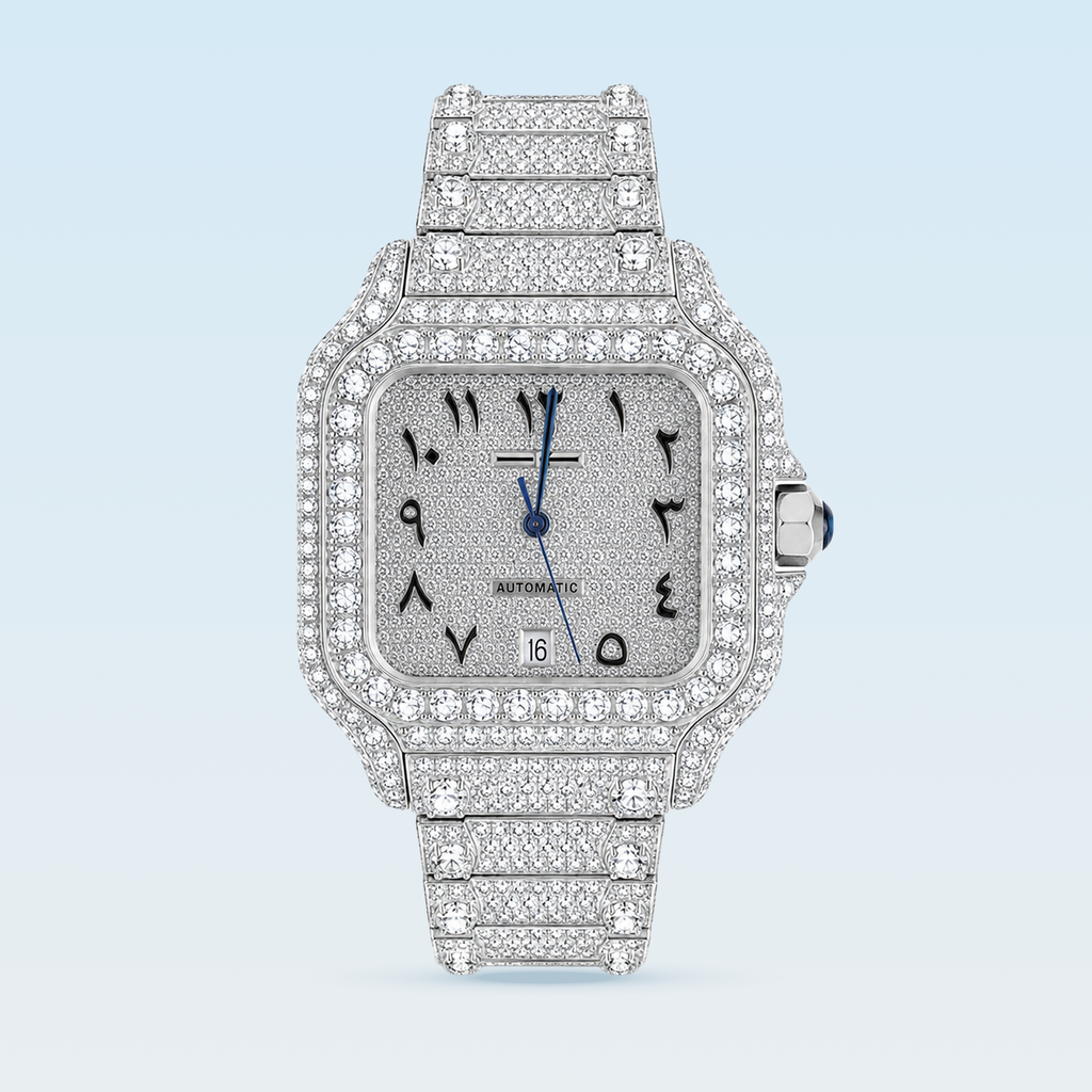 Arabic Numerals Moissanite Watch