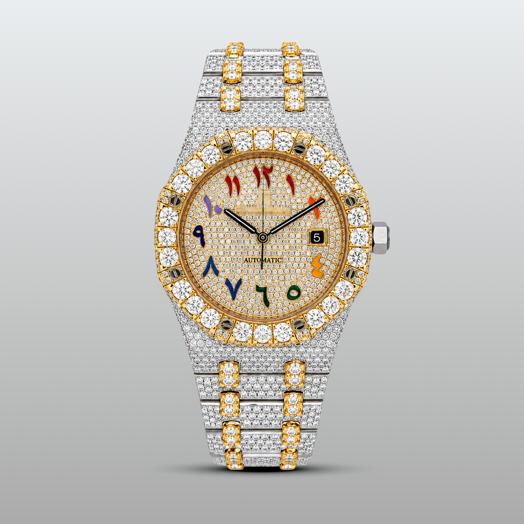 Arabic Numerals Moissanite Watch
