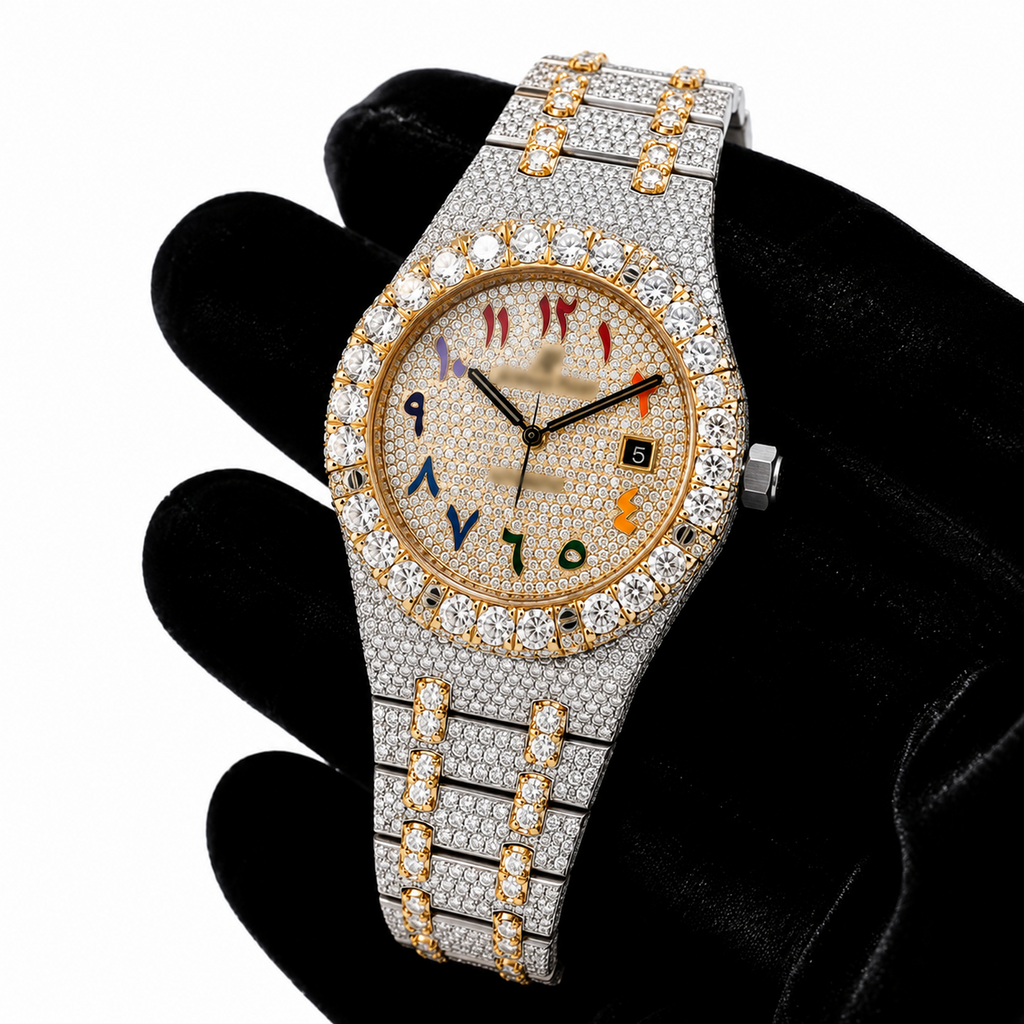 Arabic Numerals Moissanite Watch