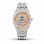 Two Tone Arabic Numerals Moissanite Watch