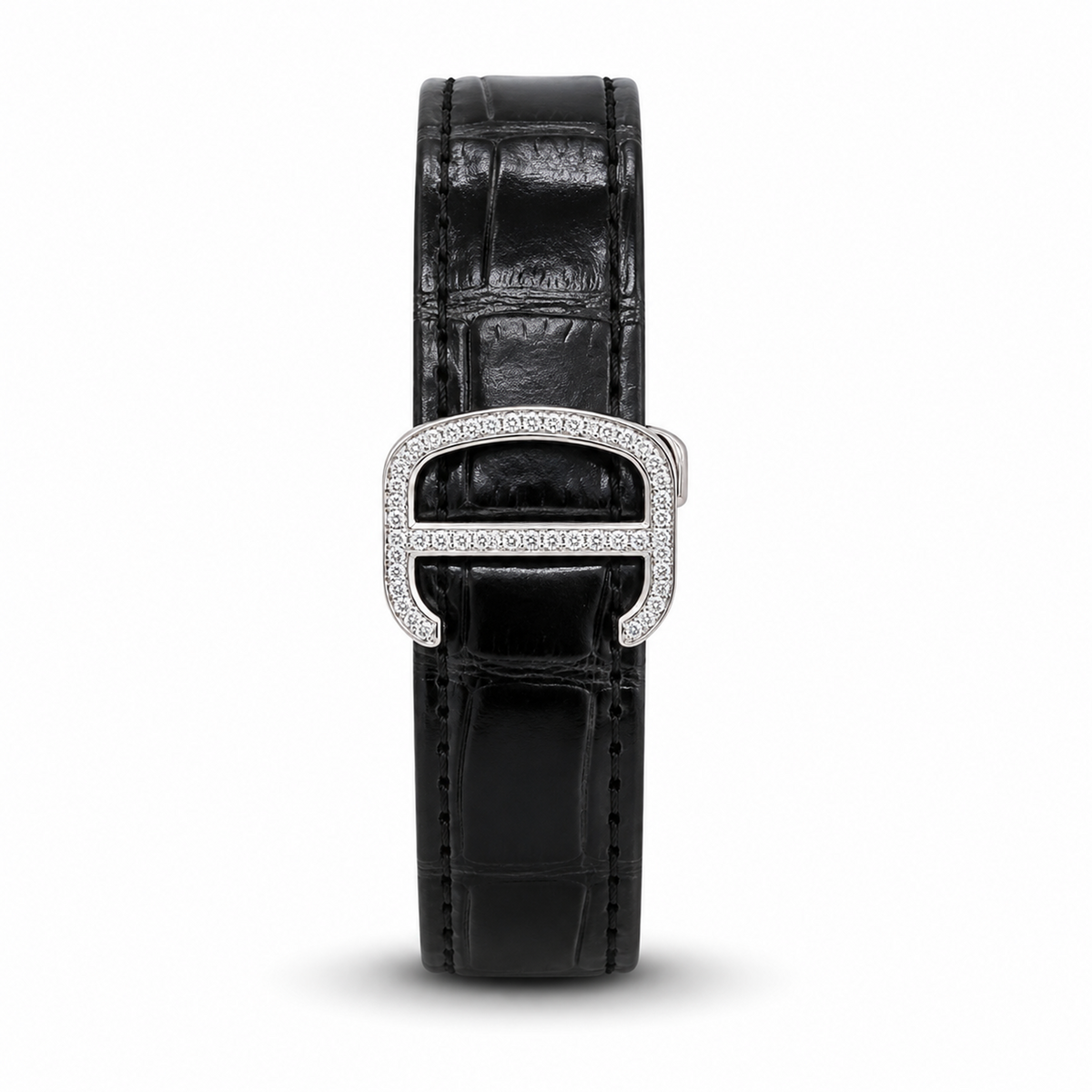 Skeleton Leather Strap Moissanite Watch