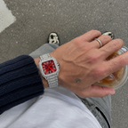 Red Dial Moissanite Watch
