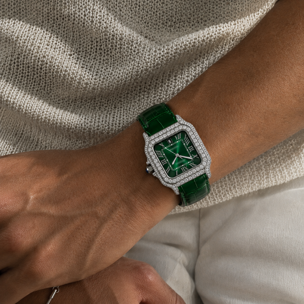 Green Moissanite Watch