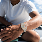 Rainbow Arabic Numerals Moissanite Watch