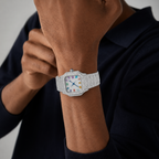Rainbow Roman numeral Moissanite Watch
