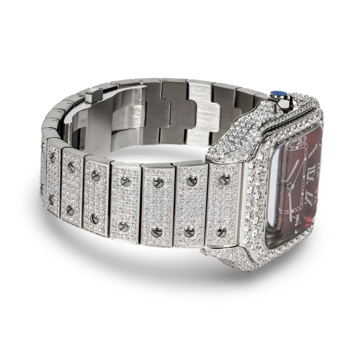Red Dial Moissanite Watch