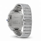 Blue Dial Moissanite Watch