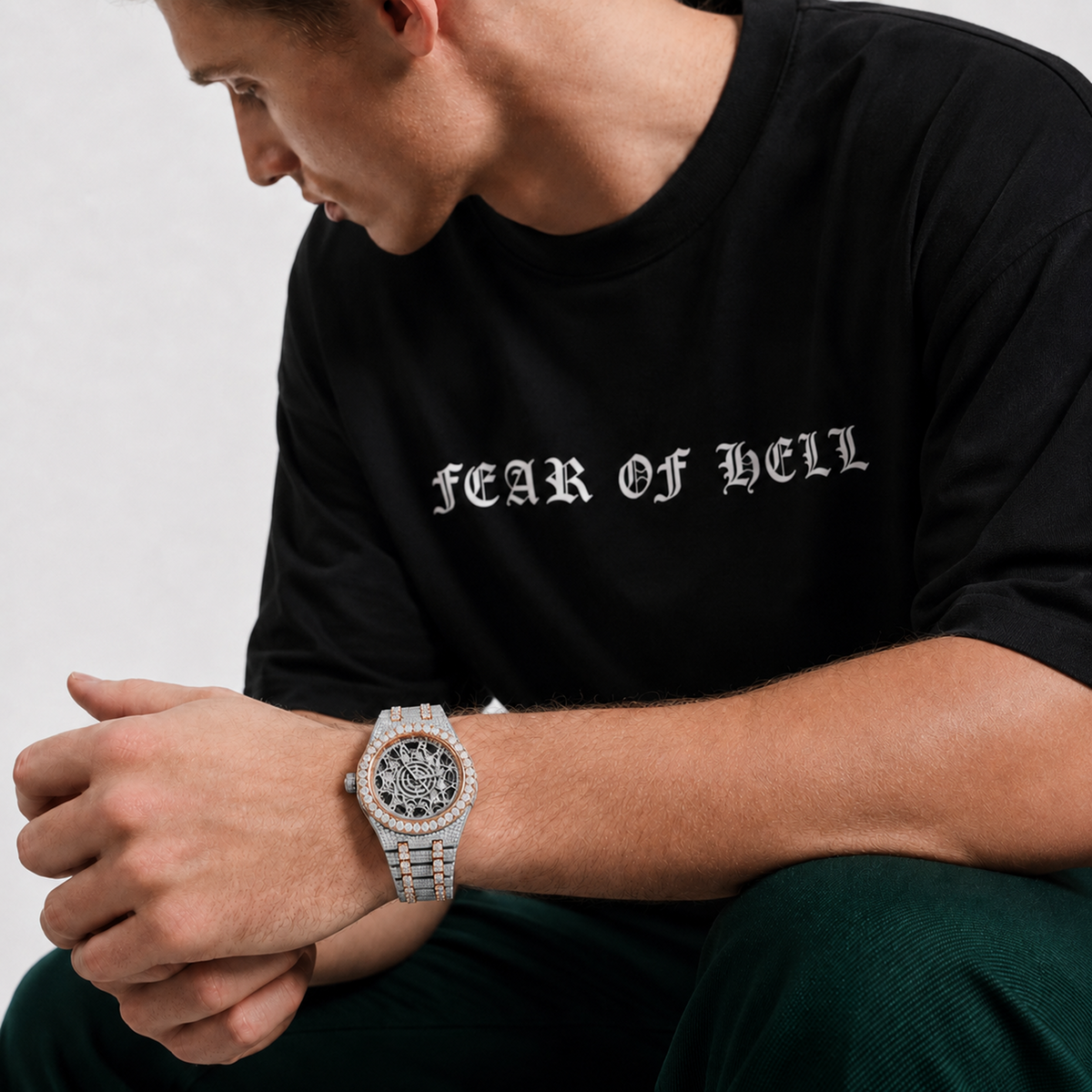 Skeleton Moissanite Watch